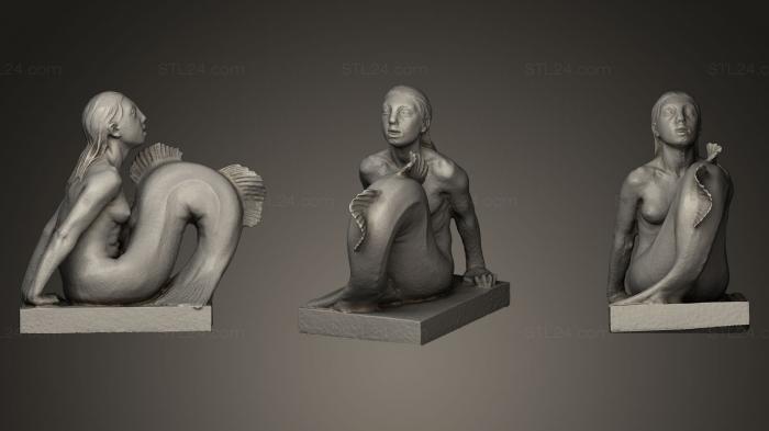 Статуэтки и статуи разные (Русалка, STKR_0301) 3D модель для ЧПУ станка